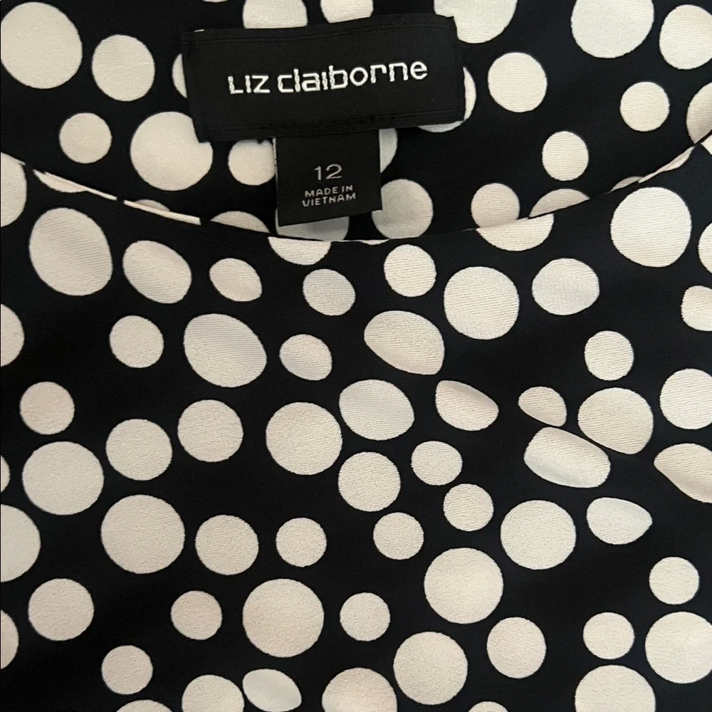 Liz Claiborne Black and Blue Patterned Mini Dress - Picture 2 of 3